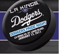 Los Angeles Kings celebrate Dodger Pride Night