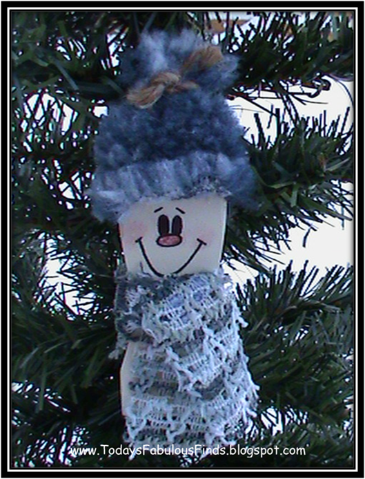 Today's Fabulous Finds Paint Stick Snowman {Tutorial}