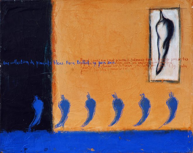 collection de piments bleus