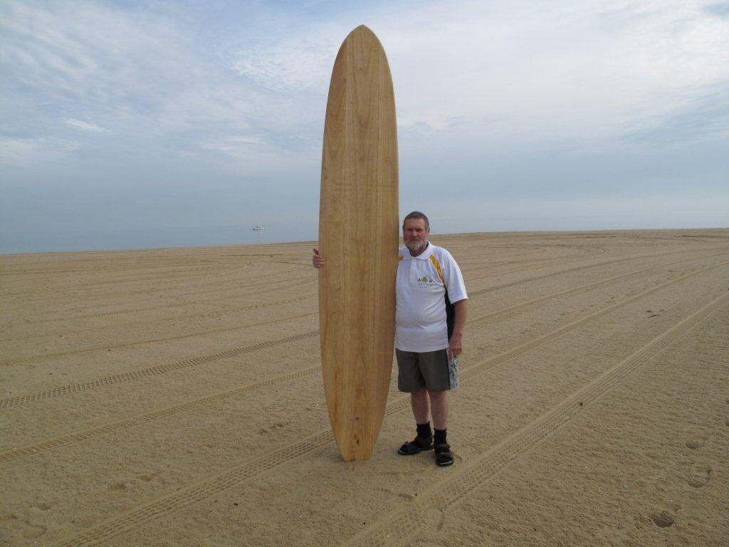 Wooden Surfboards The solid Paulownia test...