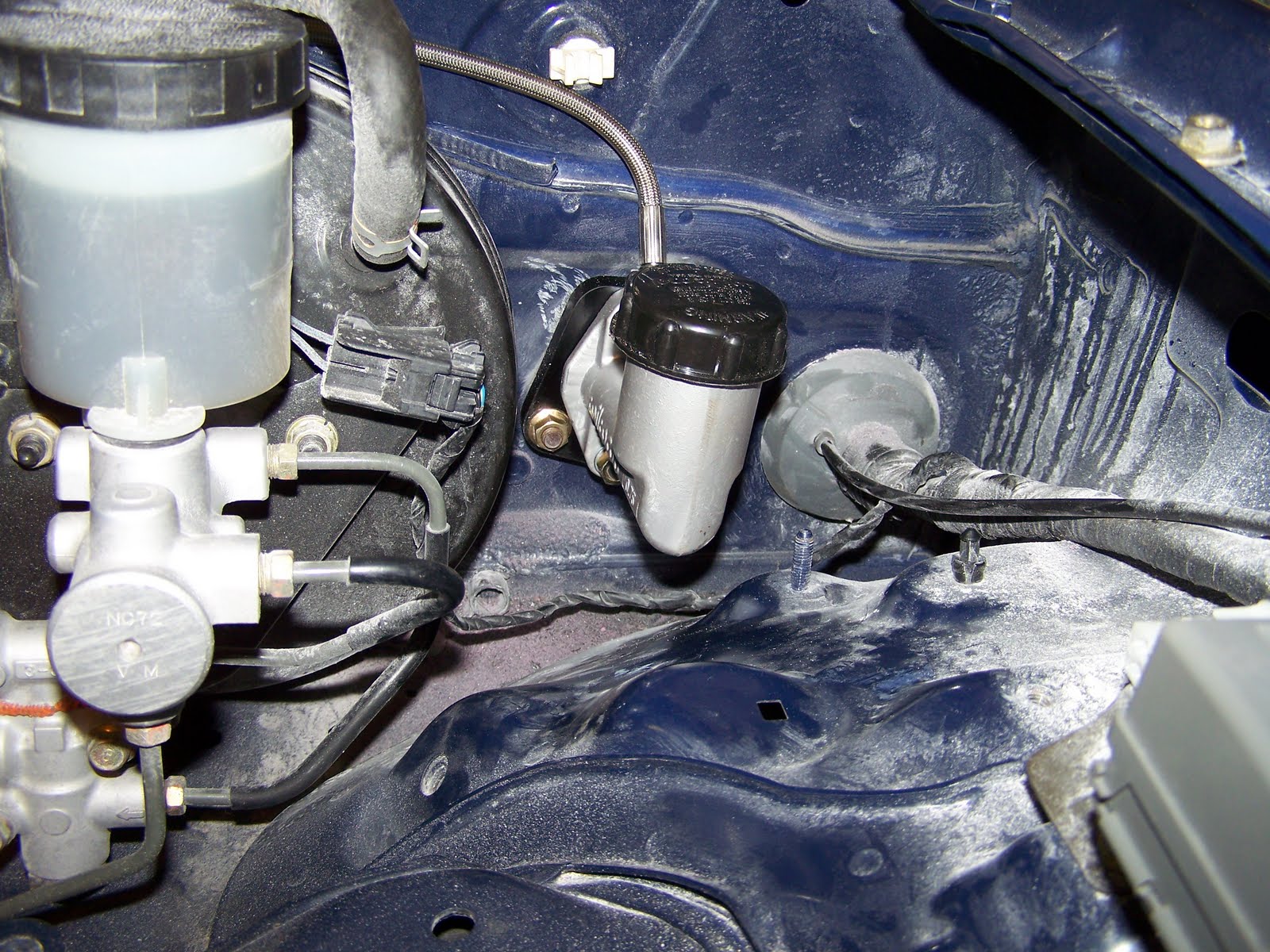 Brooksie's Miata build LS Install clutch master cylinder