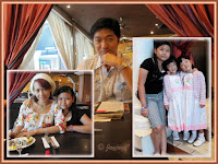 David, the birthday boy, Yanti, Dylea and the twins inside Carlos Mexican Canteena, Pavilion KL