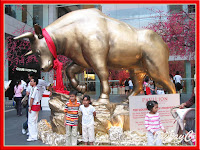Sculpture of the Golden Bull at Pavilion KL during the Lunar New Year of the Ox