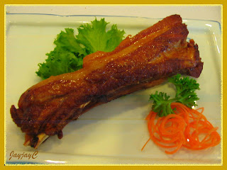 Plate of Golden Fried Pork Rib