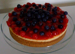 Cherry and Blueberry Cheesecake