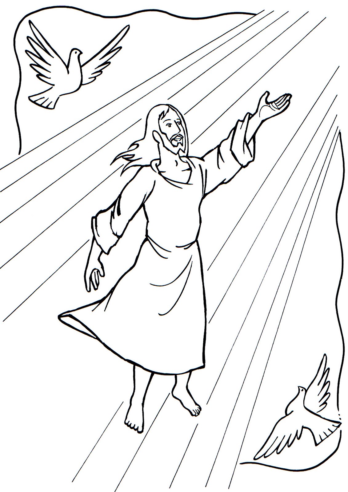 Educar con Jesús Colorear la ASCENSIÓN