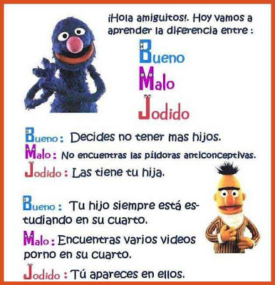 EL HUMOR DE JULIO: Barrio sésamo explica: bueno, malo y‏(09)