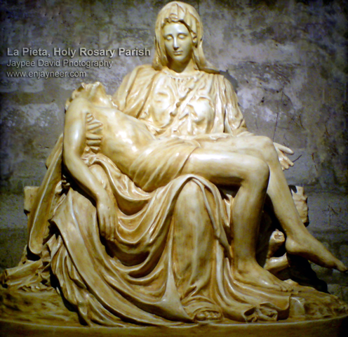La Pieta Michelangelo, Holy Rosary Parish Church, Angeles city, Bishop Pablo Ambo David