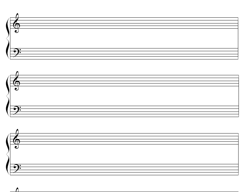 Welcome: Music Sheet ~ Piano (Blank)