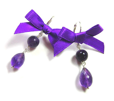 'Purple Berry' Earrings by Janine Byrom