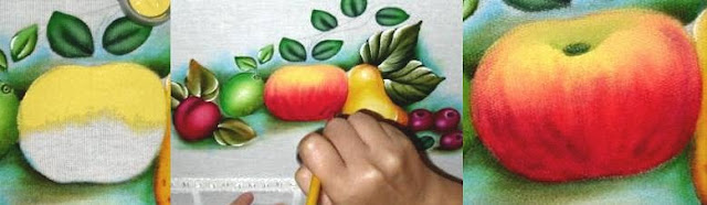 pintura em tecido maçã passo a passo 