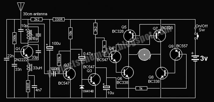 Free Project Circuit Schematic: 27MHz Receiver Circuit