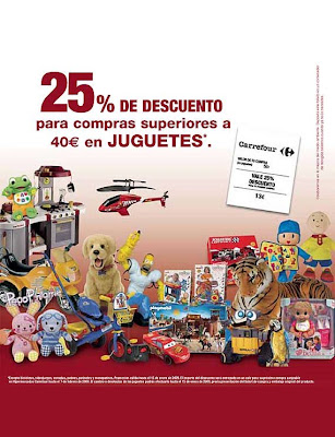 alivio soborno Víspera 25% descuento en Carrefour por compras de juguetes : x4duros.com