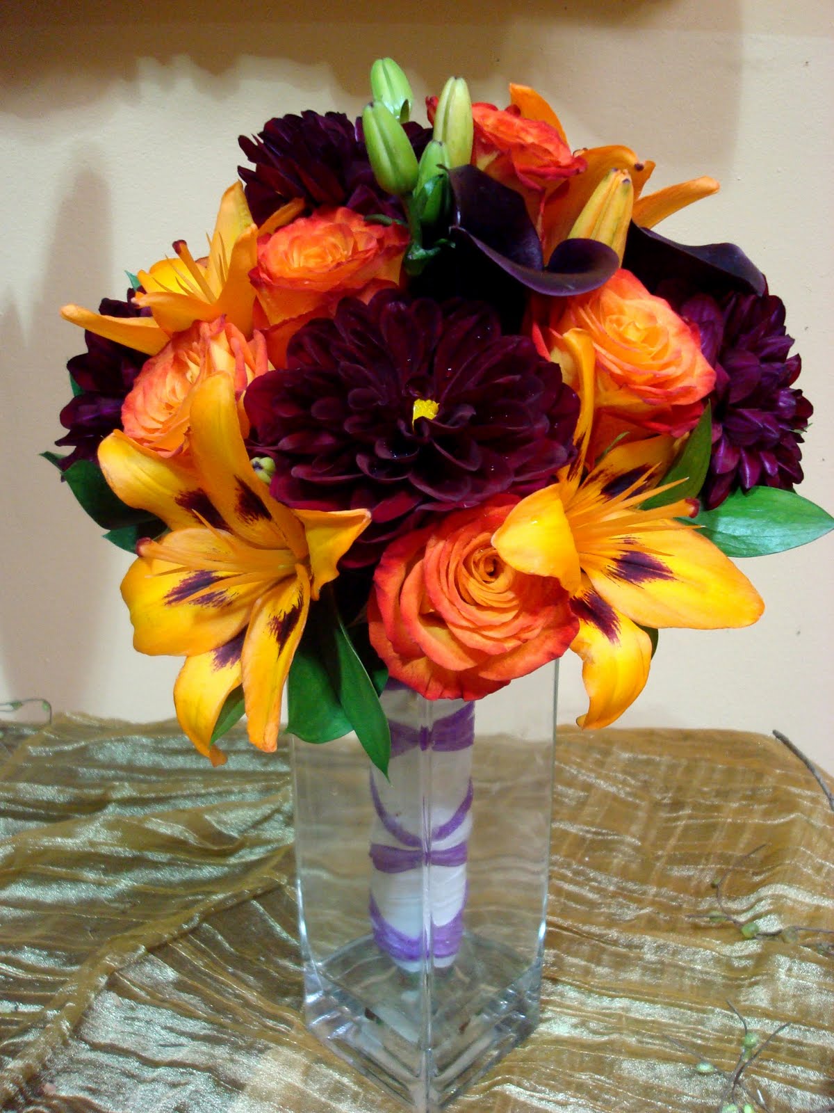 Bernardo's Flowers Halloween Bride Bouquet
