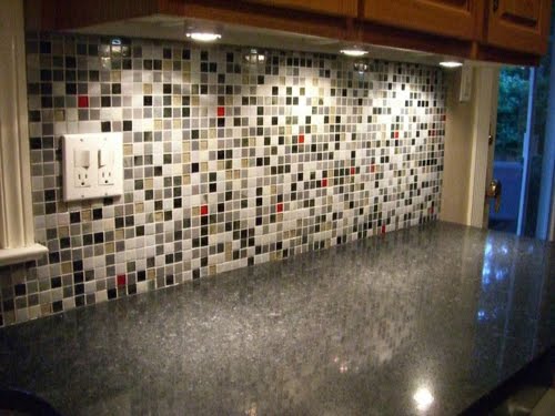 Black Glass Tiles An amazing glass mosaic tile gallery with a red, black, and white