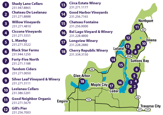 Printable Southwest Michigan Wine Trail Map Printable Templates