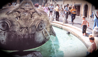 Fontana della Barcaccia - Spanish Steps in Rome, Italy