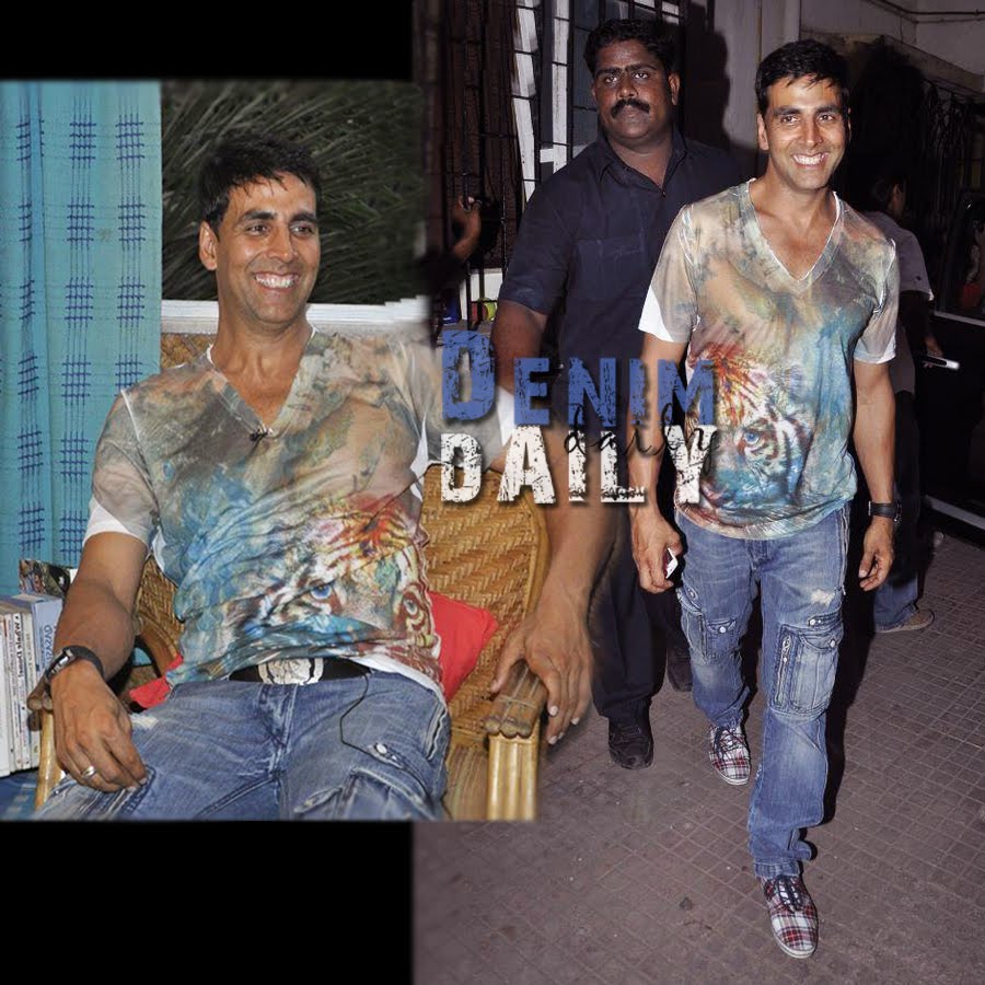 Denim Daily Akshay Kumar In Distressed Cargo Denim