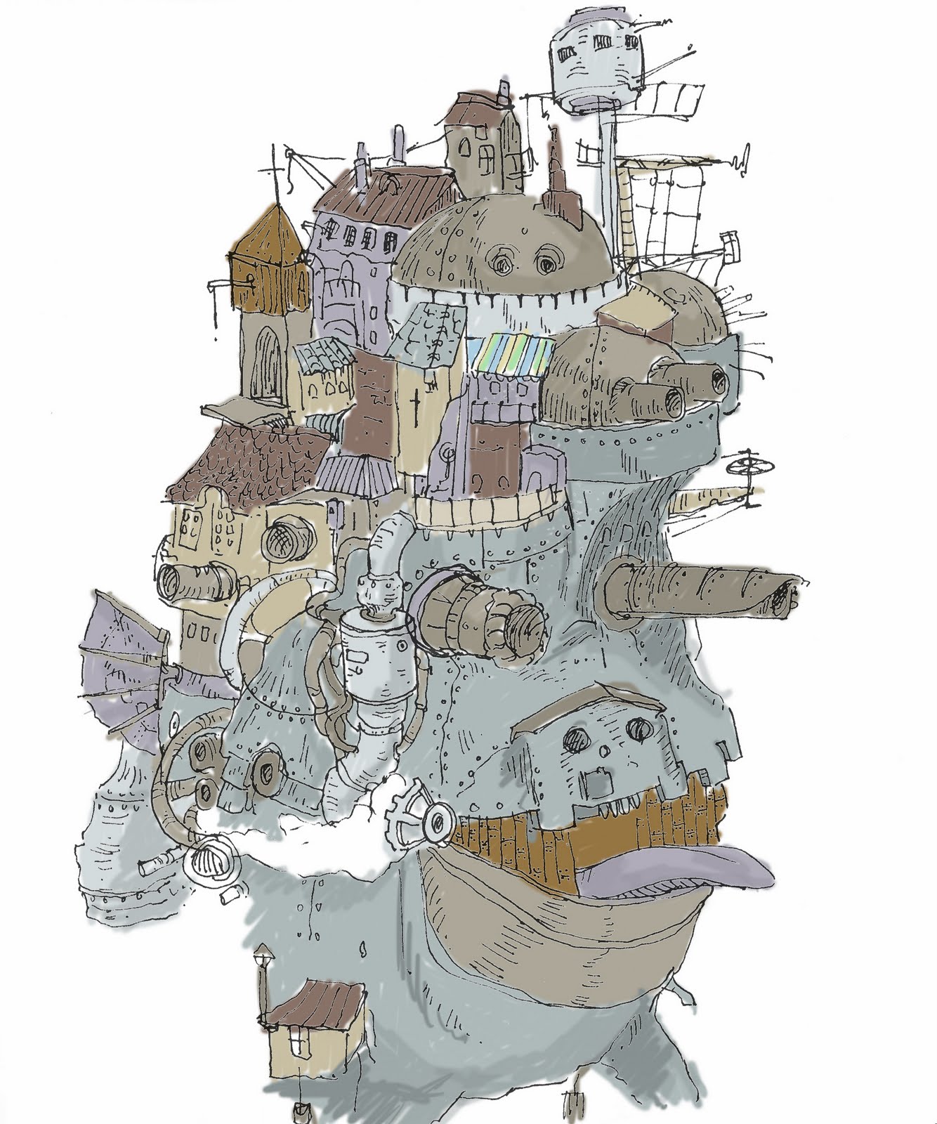 Stine Agerskov Frandsen: Howls moving castle, Sketch