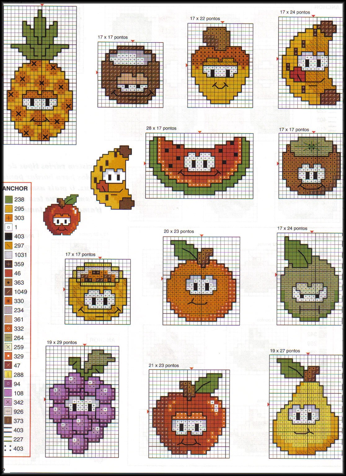 Mire bordados Algunos esquemas de punto de cruz