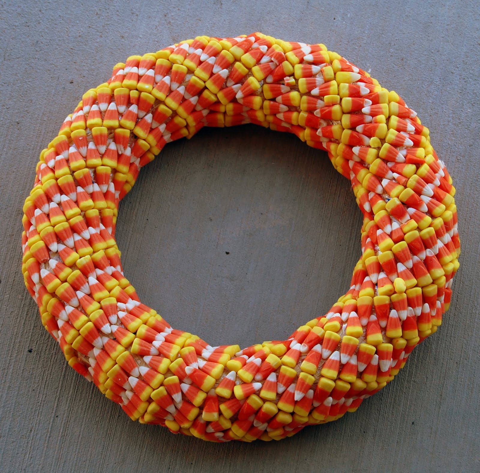 Small and Simple Candy Corn Wreath
