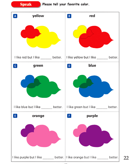 Junior English: Lesson 5: What Color Do You Like Better?