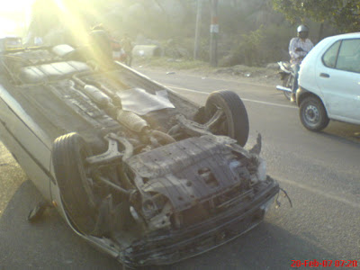 car accident Kodapur Madhapur Hyderabad