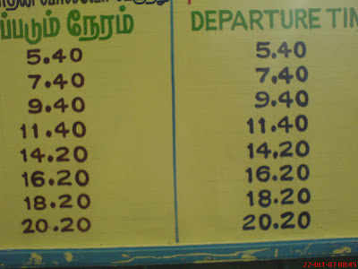 Timetable at Central