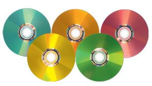 Verbatim multi coloured lightscribe DVDs