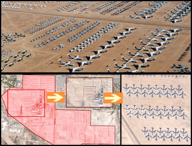 Cementerio de aviones en Tucson, arizona