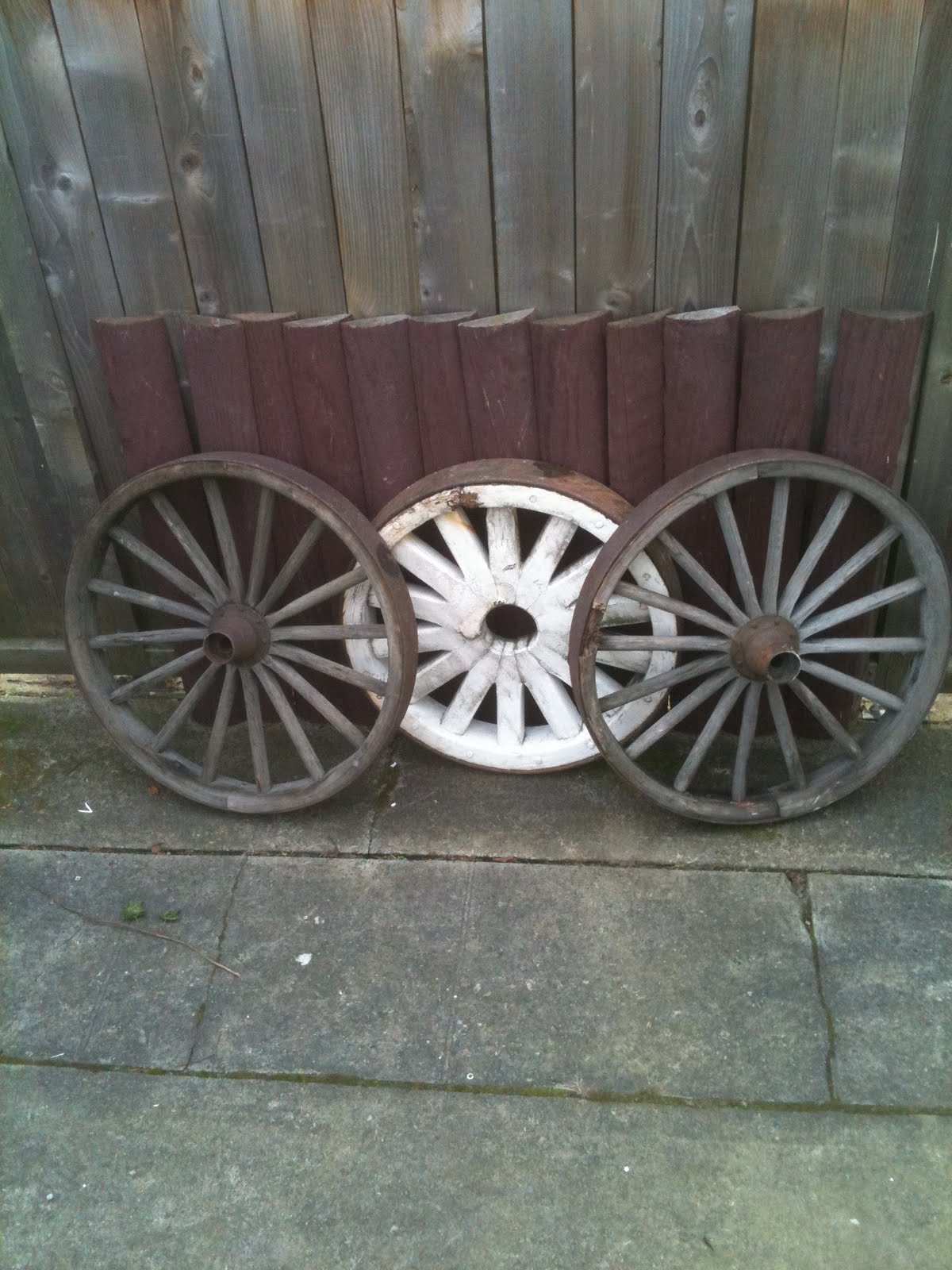 SEATTLE JUNK LOVE antique wagon wheels set of 3 225