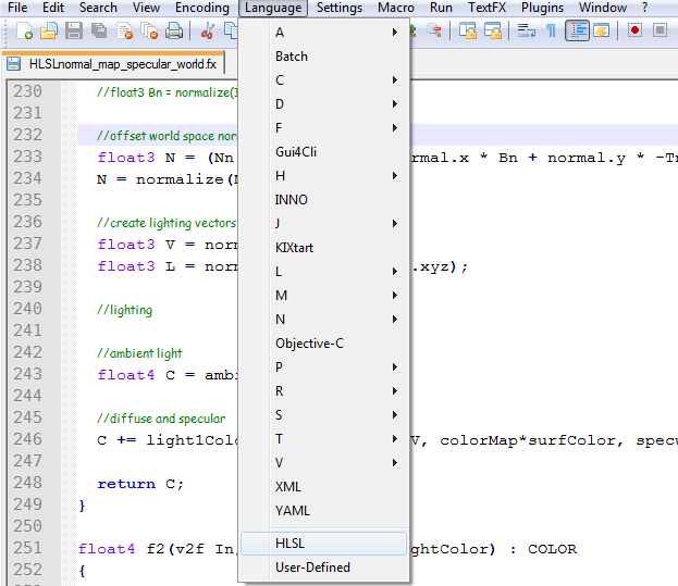 Open for Development: HLSL editing with Intellisense like behavior