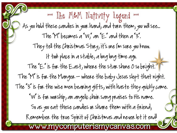 M&M Nativity Legend, Recipe and Printable!