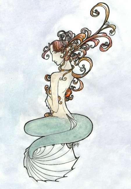 art nouveau artists. Googling mermaid art for