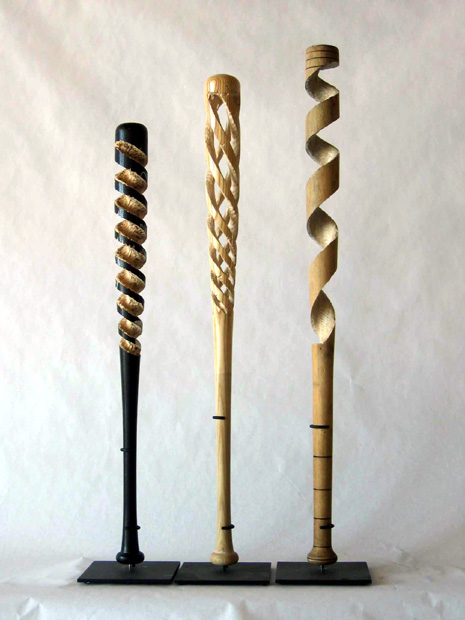 Peter Schuyff Carved Baseball Bats