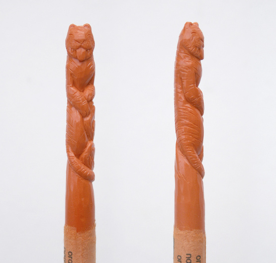 Tiger carved crayon