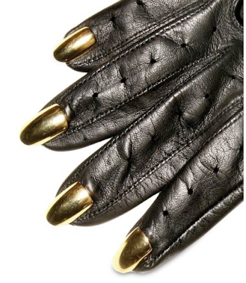 dominic jones leather gloves with metal nails