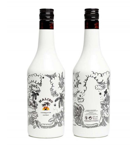 limited edition malibu rum bottles by james jarvis