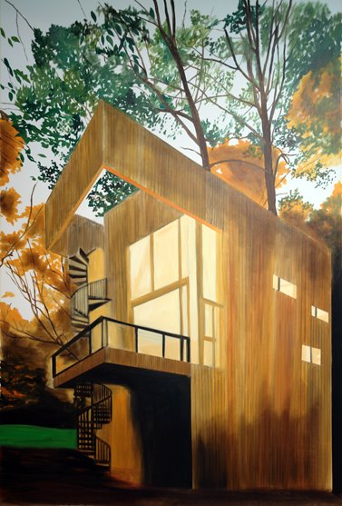 Eamon O'Kane, Studio 1 evening southwest view, oil on canvas, 5ft x 7ft, 2008