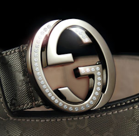 gucci platinum & diamond belt
