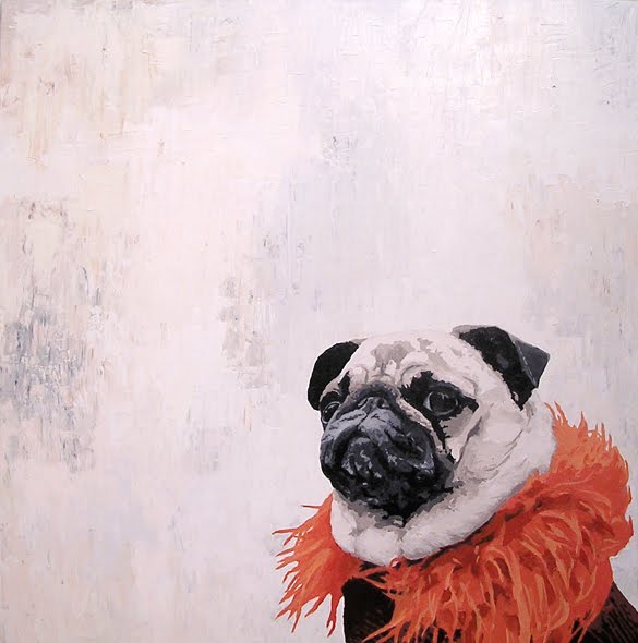 pampered puppy pug painting