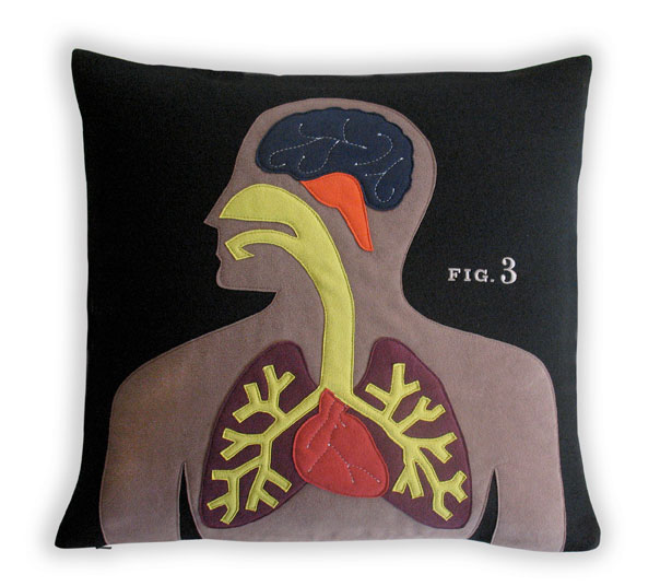 anatomy throw pillow