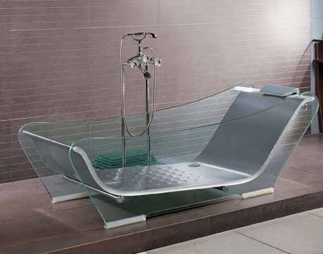 IMG modern glass and steel tub