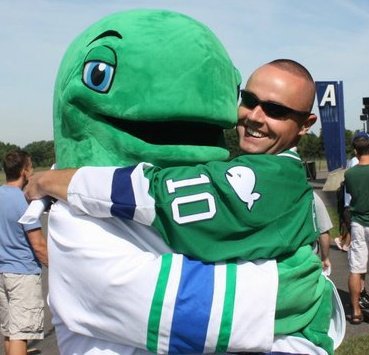Pucky the Whale - Hartford Whale (AHL) Mascot  Mascot, Hartford whalers,  Sports advertising