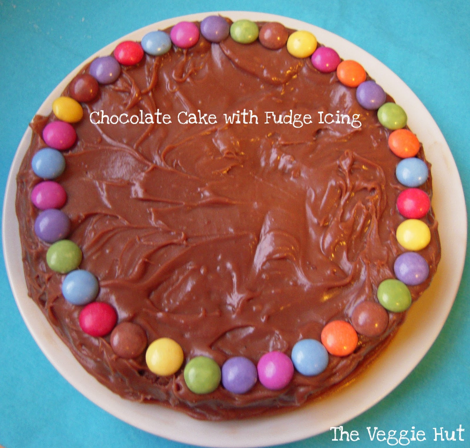 The Veggie Hut Chocolate Cake With Fudge Icing (Eggless)