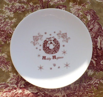 rub on transfer on a white plate