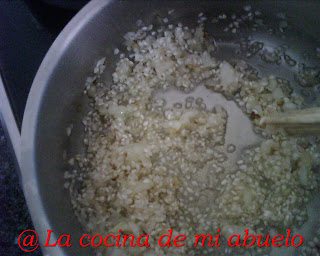  Risotto de bacalao confitado y langostinos 