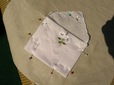 Fabric Paper Thread: How to Make a Handkerchief Pocket Pillow