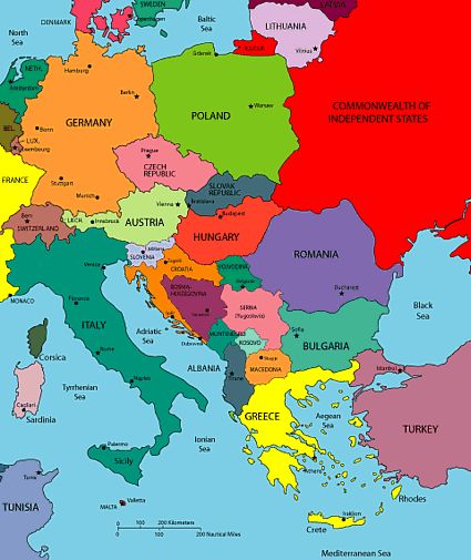 Croatia Located Map Europe