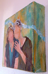 mother daughter acrylic painting side rather galloway saundra than lane paper continuing painted around